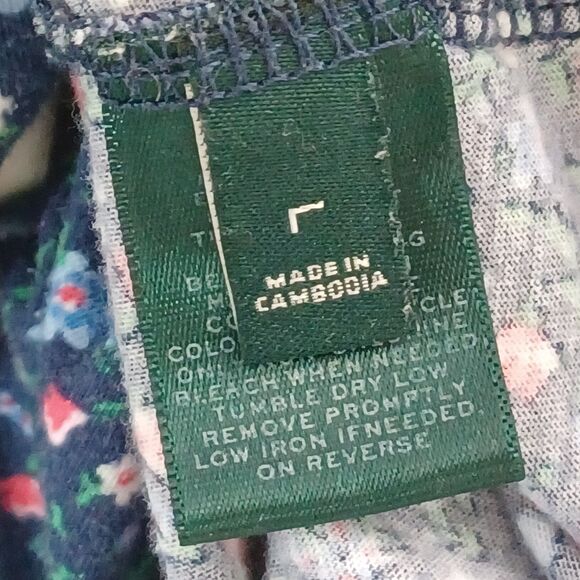 Lauren Ralph Lauren Pajamas Womens Large Cottage Floral Preppy Sleep Embroidered - Picture 9 of 11